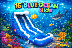 16 Foot Blue Ocean Slide