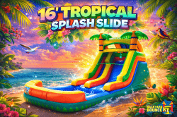 16 FT Tropical Water/Dry Slide