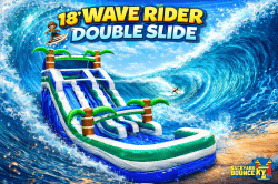 18 foot Blue double-decker Slide