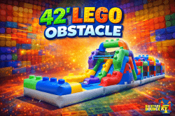 42 FT Lego obstacle course with 12 foot slide