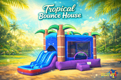 Tropical bounce house combo