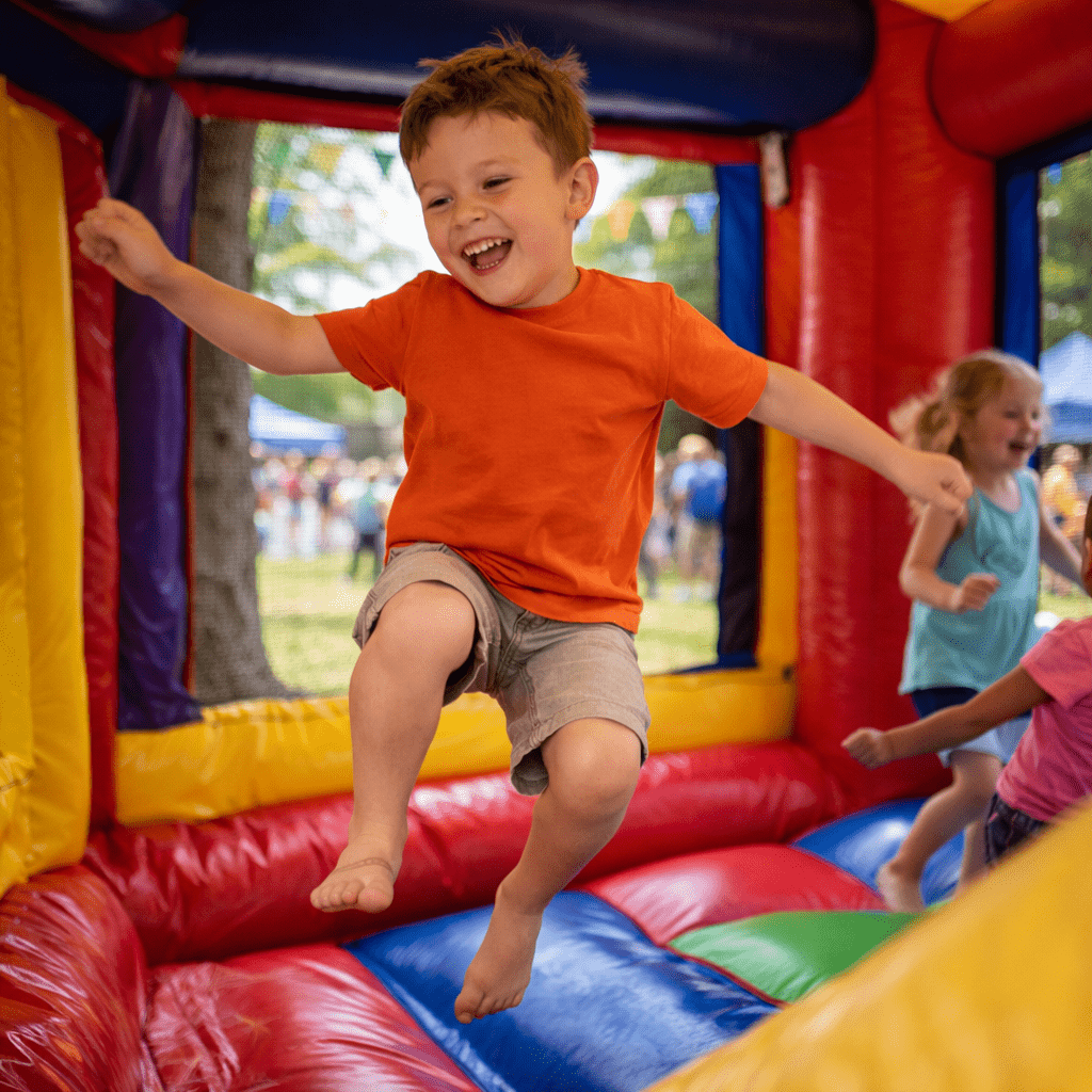Jumping joy in the bounce house