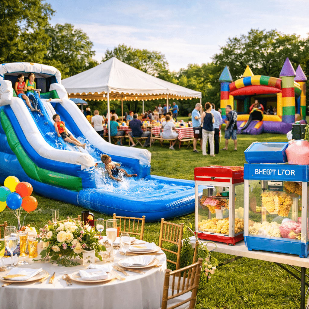 Outdoor fun with party rentals