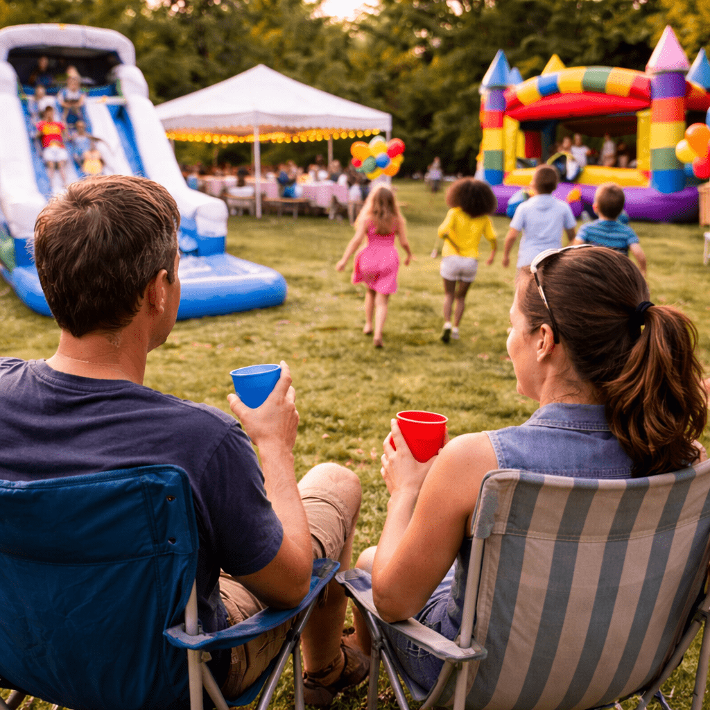 Watching the kids play outside