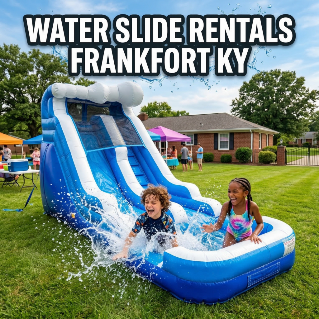 water slide rentals in frankfort kentucky from backyard bounce ky